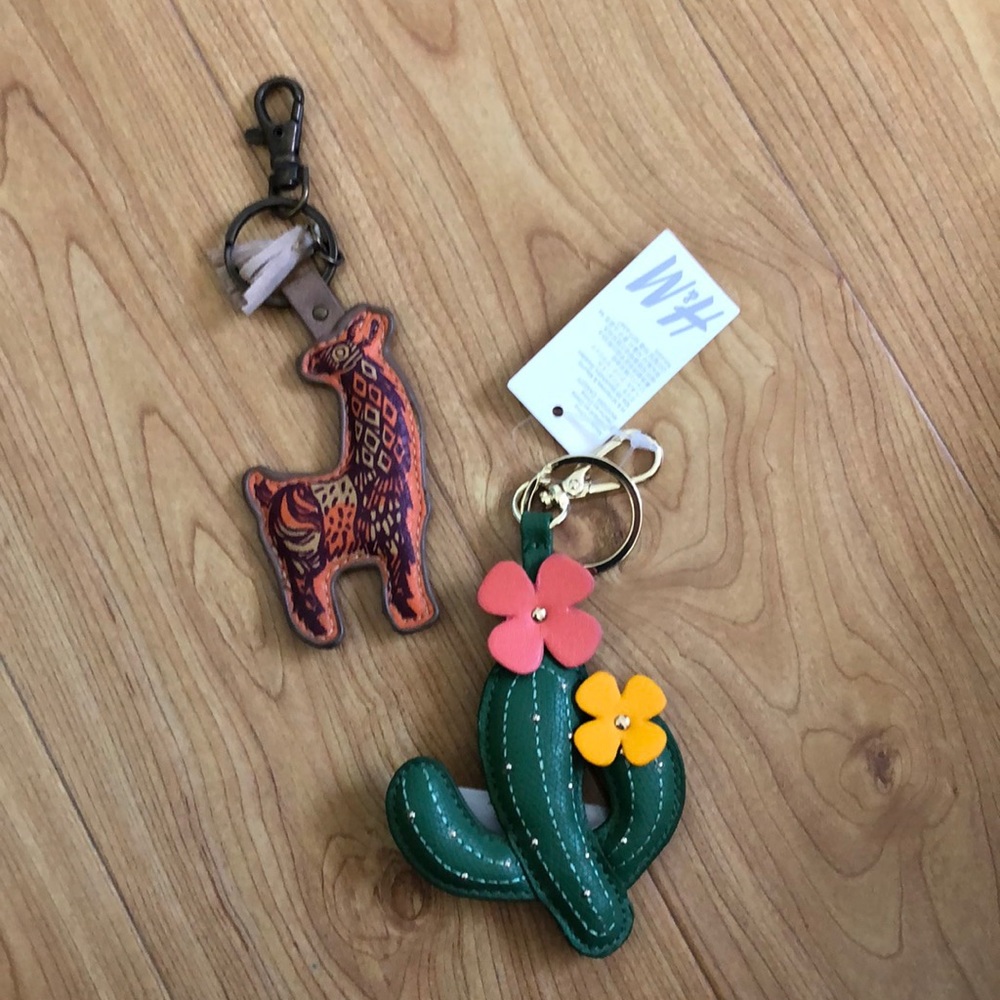 Llama and Cactus Key Chains